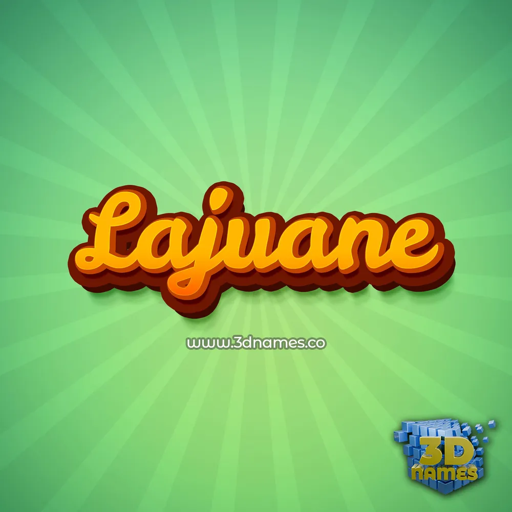 lajuane in Green Rays style - 3D name wallpaper