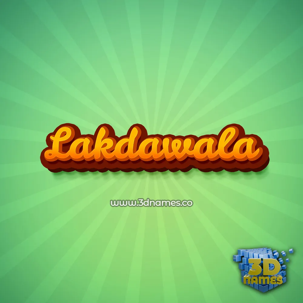 lakdawala in Green Rays style - 3D name wallpaper