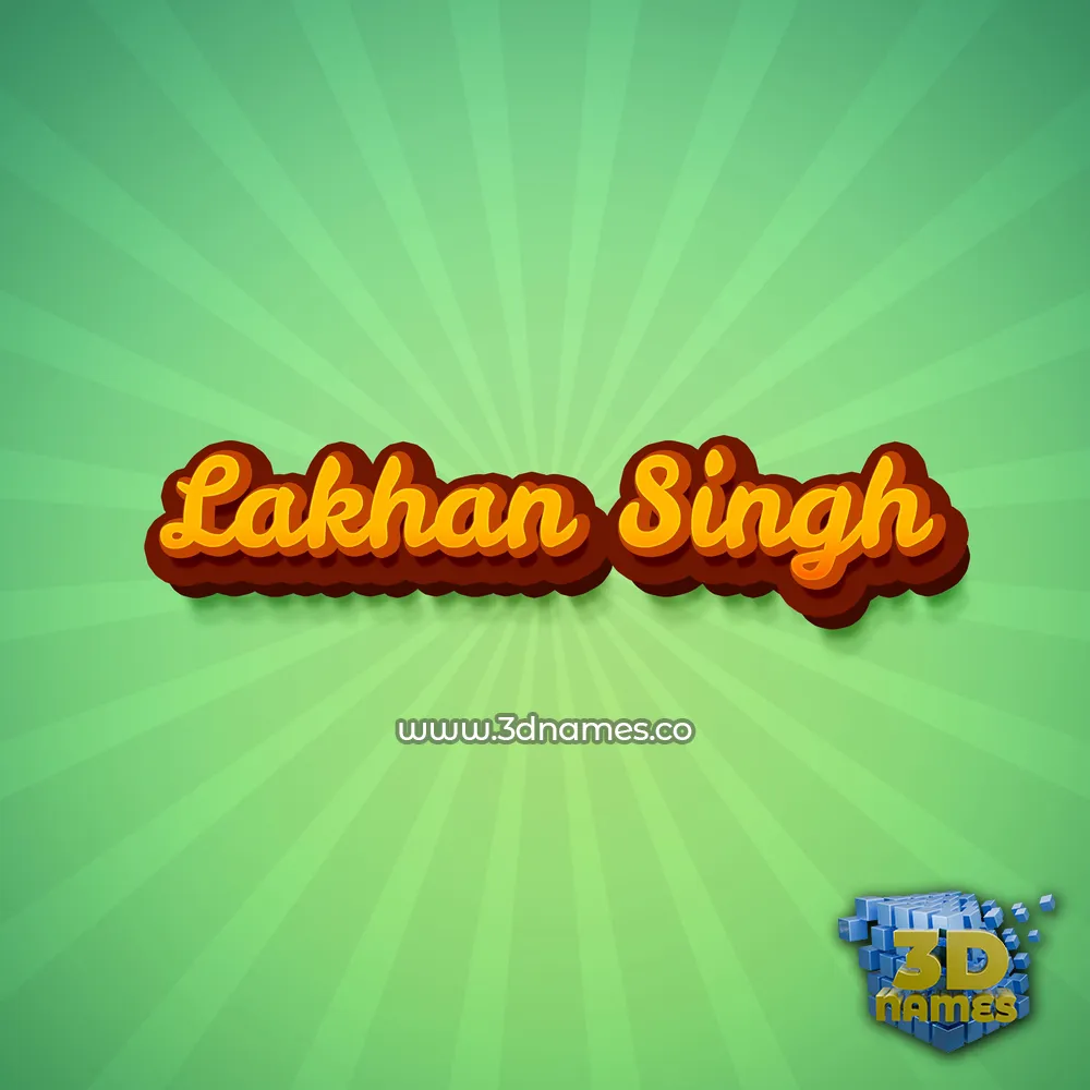 lakhan singh in Green Rays style - 3D name wallpaper
