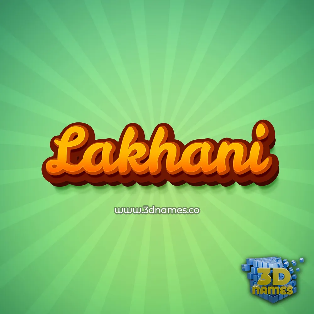 lakhani in Green Rays style - 3D name wallpaper