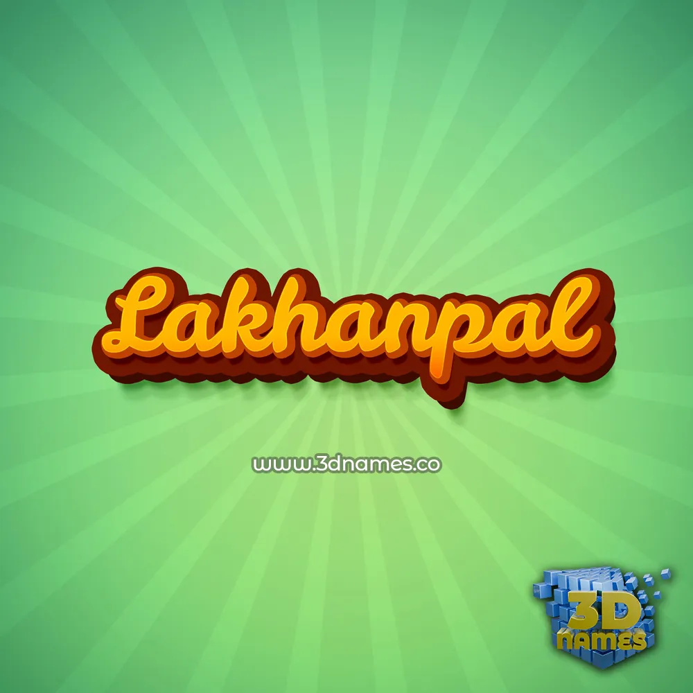 lakhanpal in Green Rays style - 3D name wallpaper