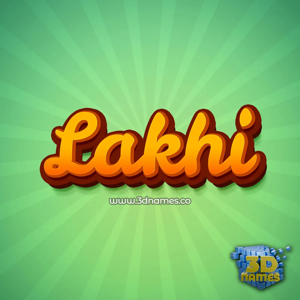 lakhi in Green Rays style - 3D name wallpaper