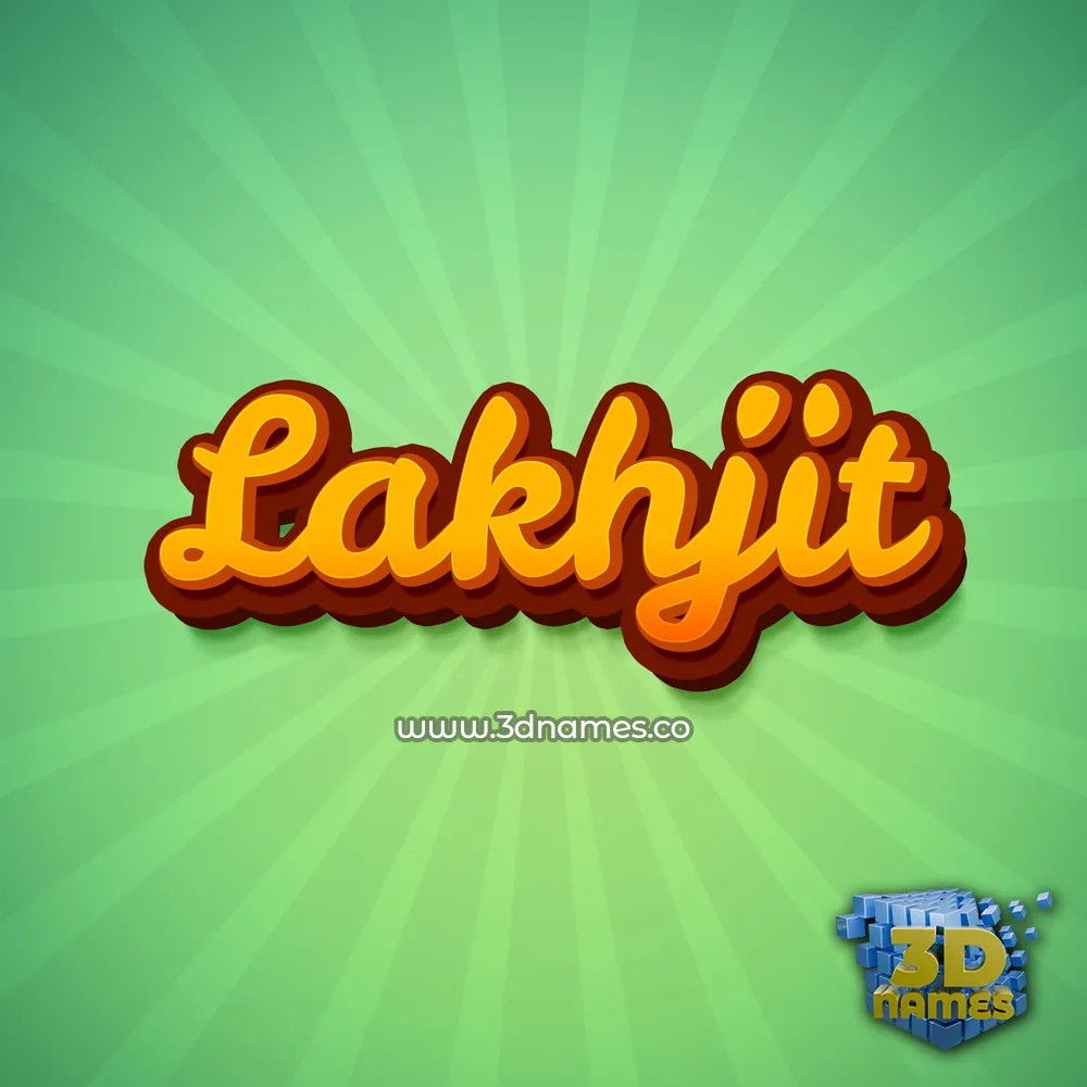 lakhjit in Green Rays style - 3D name wallpaper