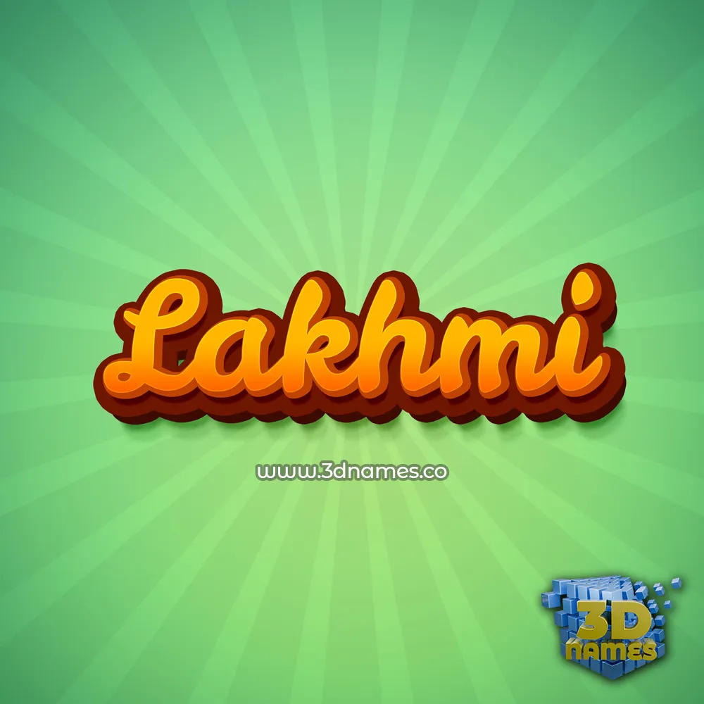 lakhmi in Green Rays style - 3D name wallpaper