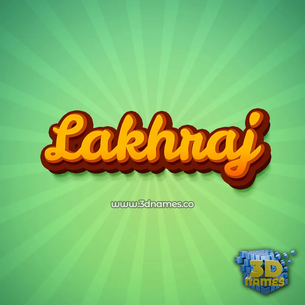 lakhraj in Green Rays style - 3D name wallpaper