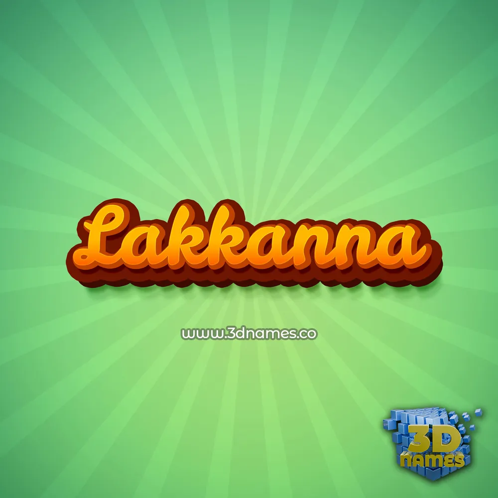lakkanna in Green Rays style - 3D name wallpaper