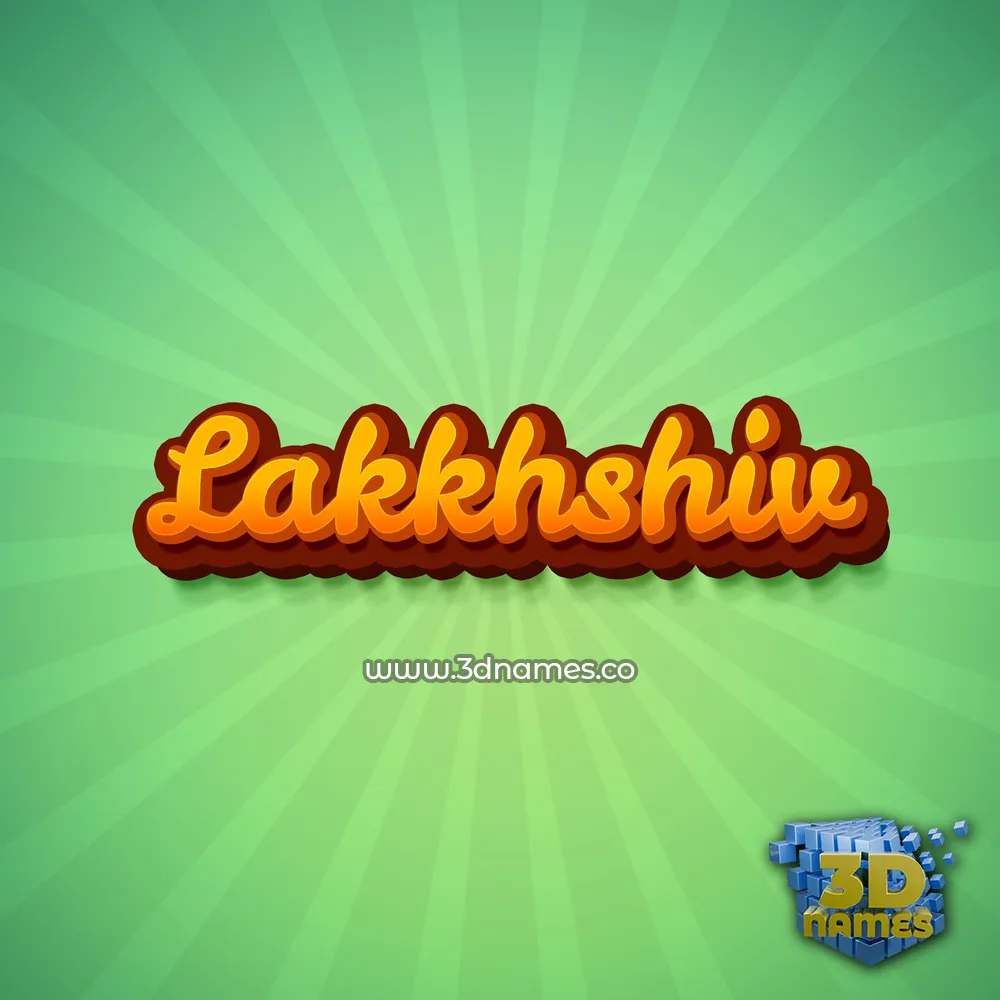 lakkhshiv in Green Rays style - 3D name wallpaper