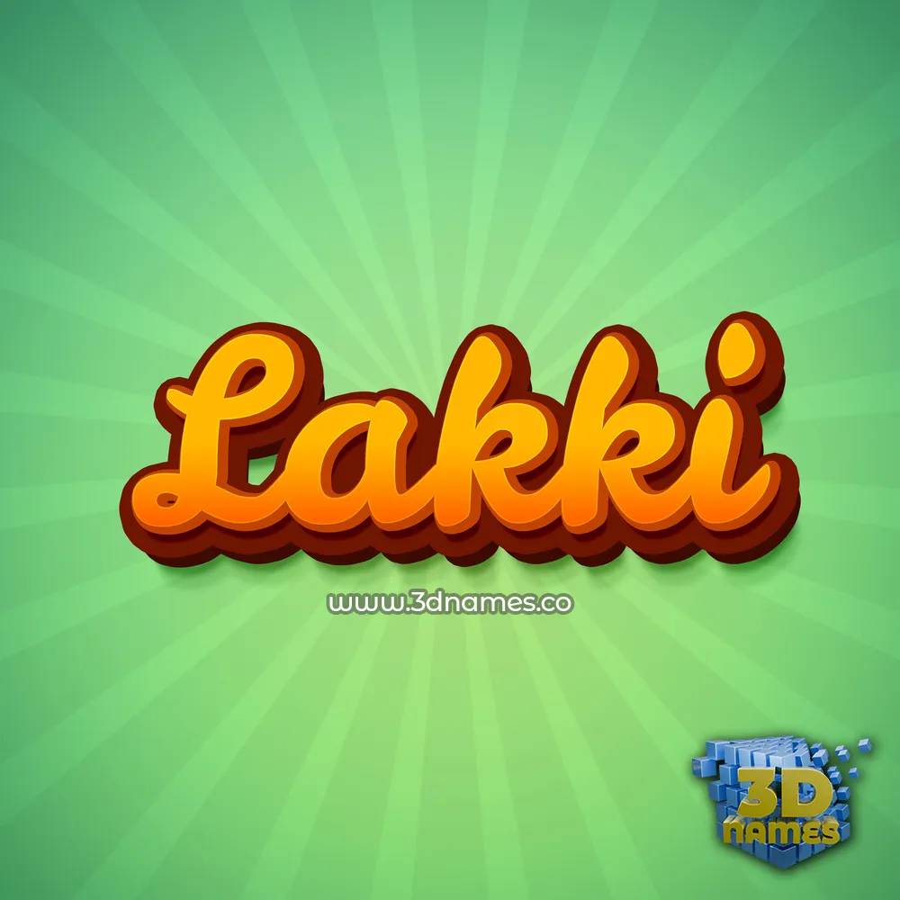 lakki in Green Rays style - 3D name wallpaper