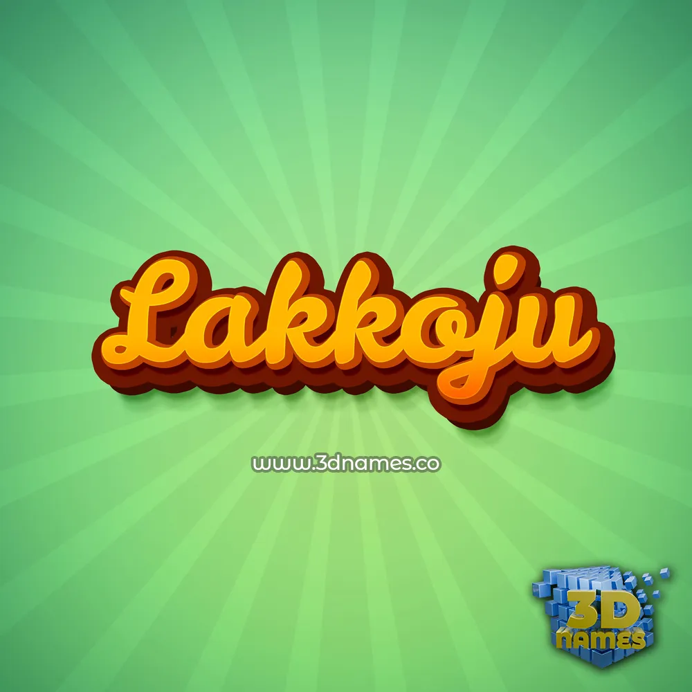 lakkoju in Green Rays style - 3D name wallpaper