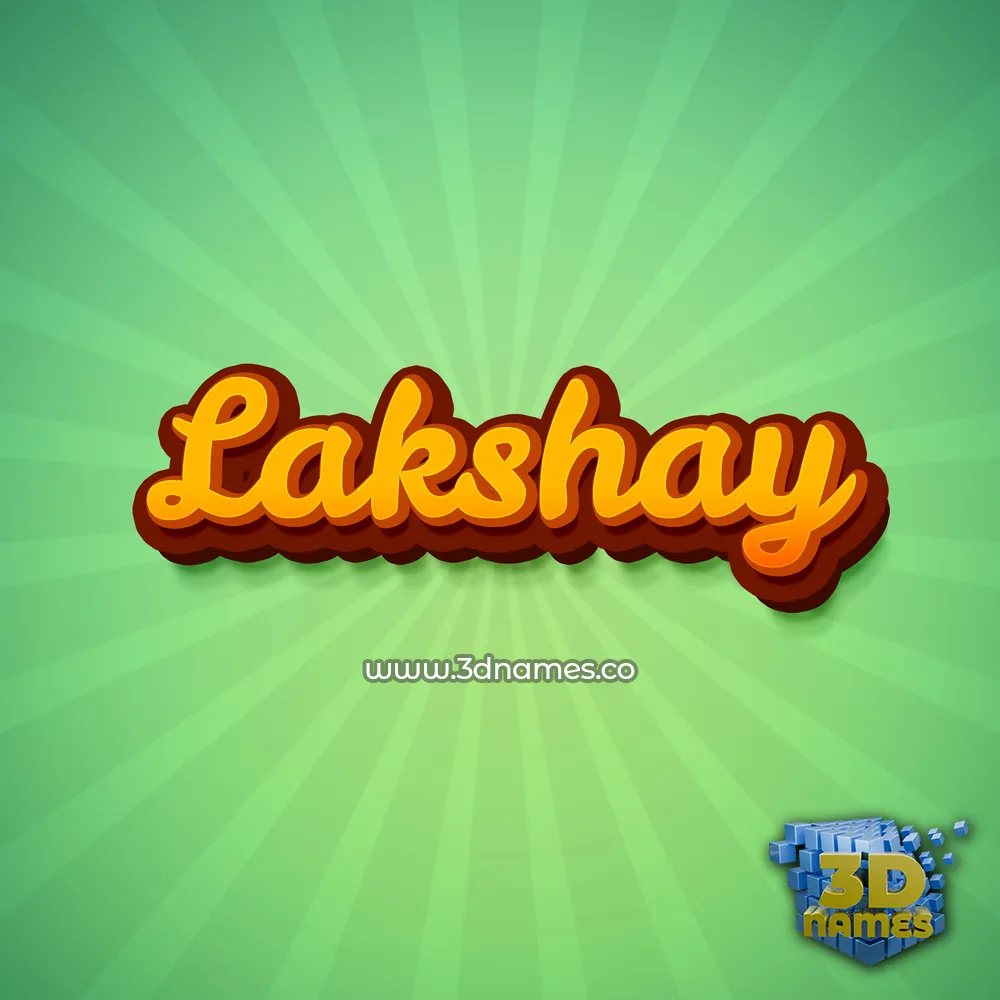 lakshay in Green Rays style - 3D name wallpaper