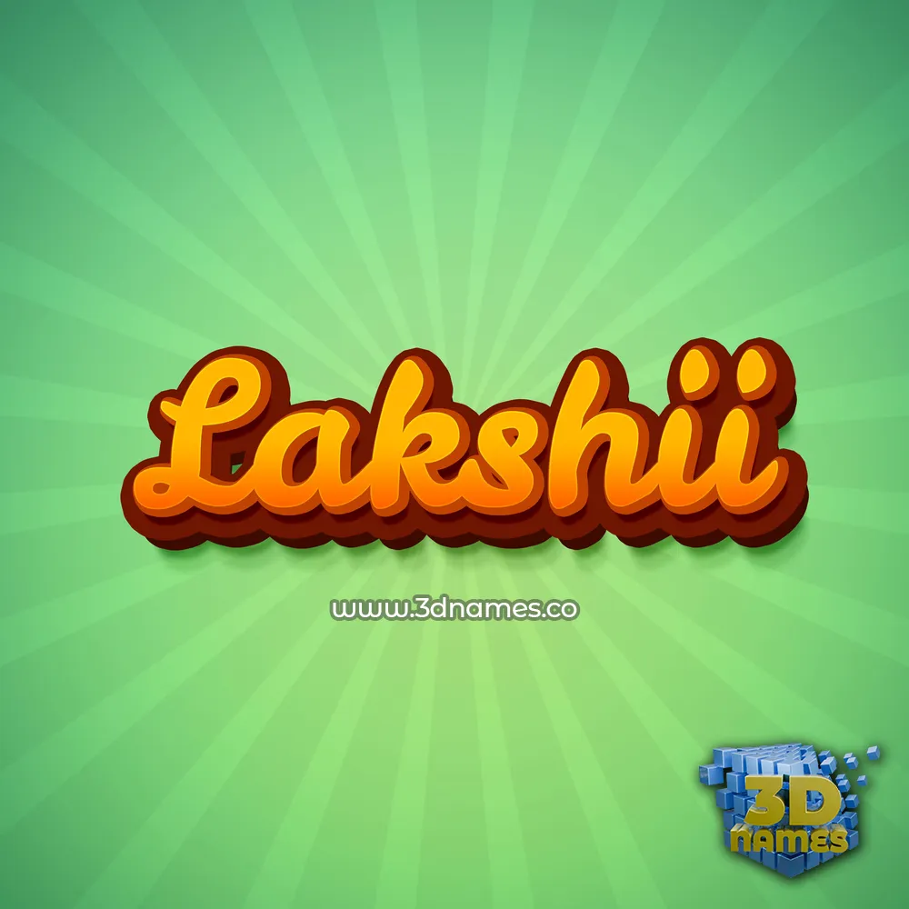 lakshii in Green Rays style - 3D name wallpaper