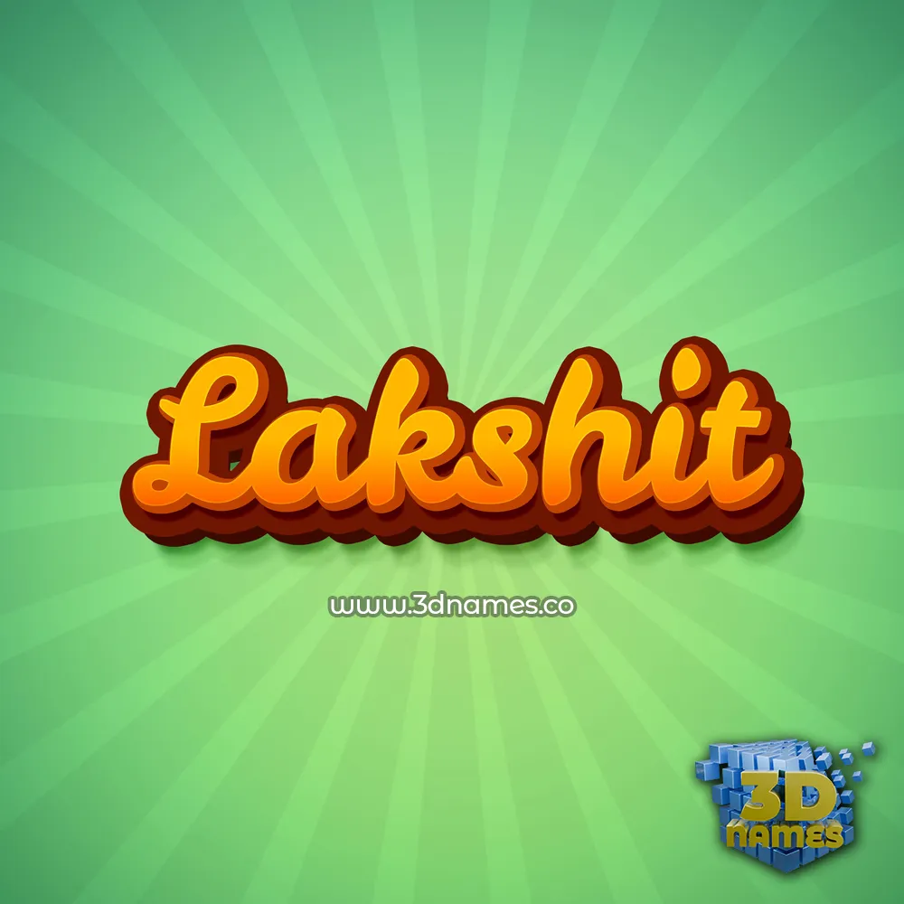 lakshit in Green Rays style - 3D name wallpaper
