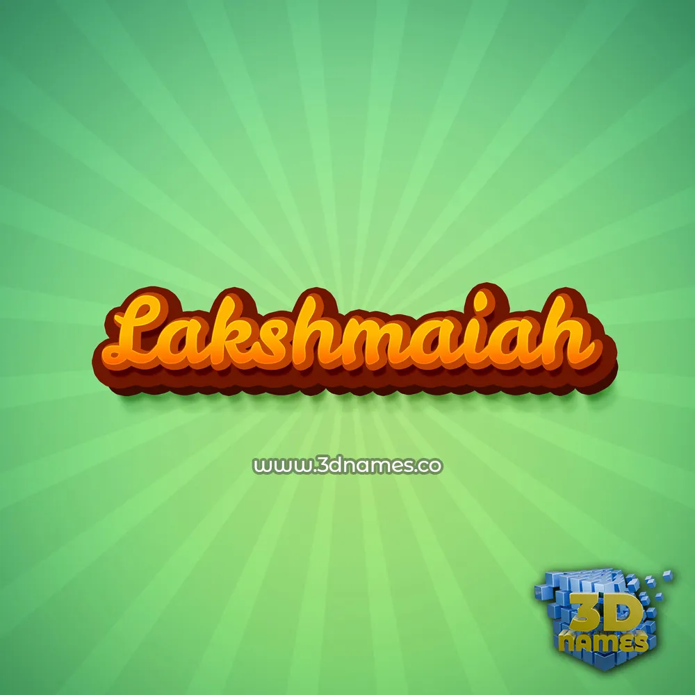 lakshmaiah in Green Rays style - 3D name wallpaper