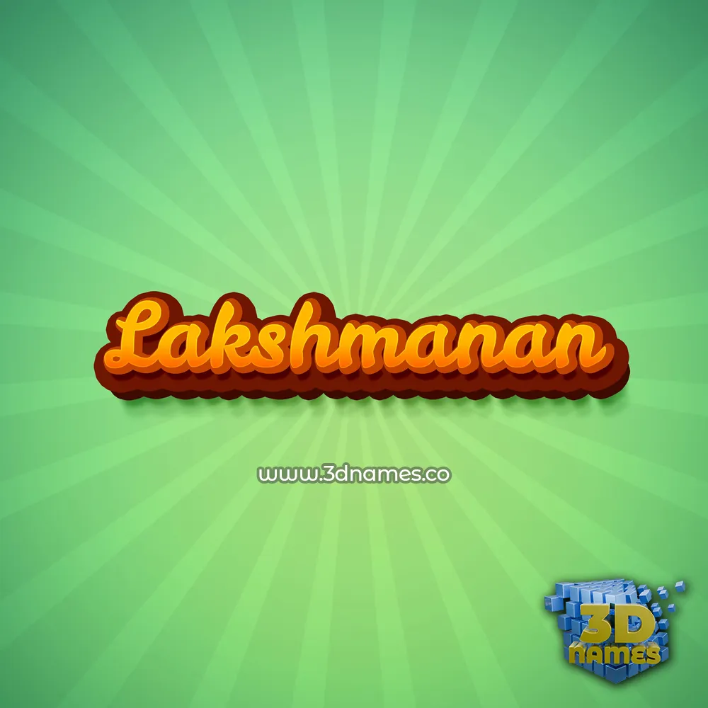 lakshmanan in Green Rays style - 3D name wallpaper