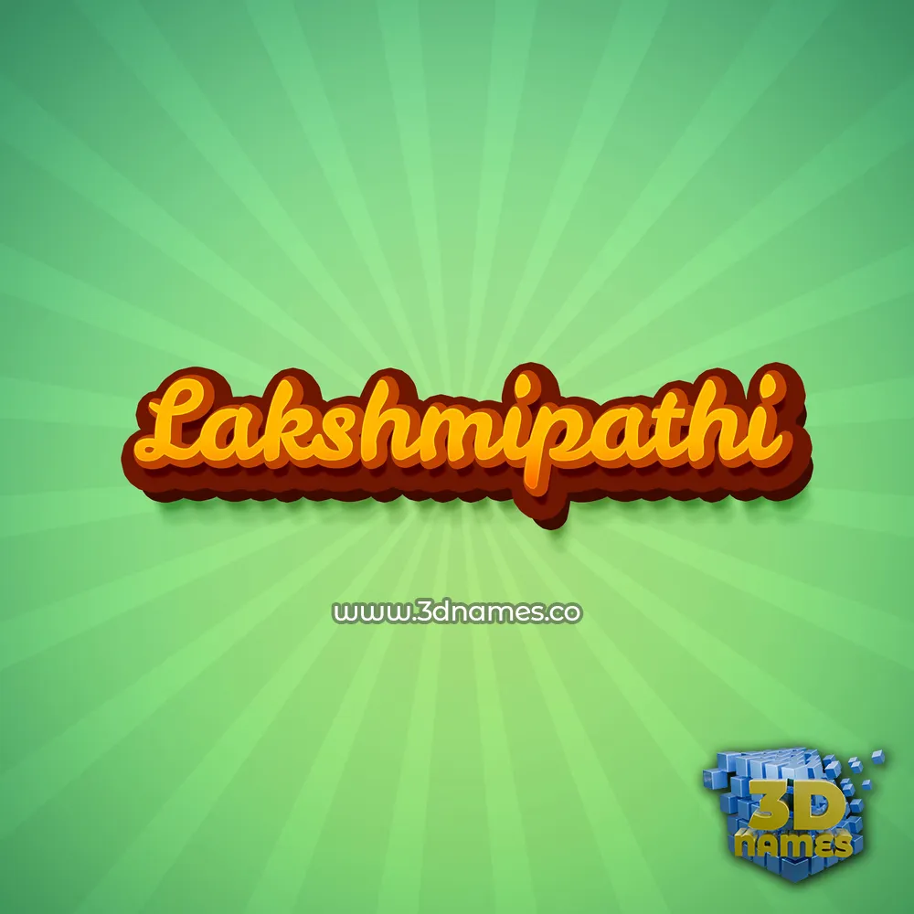 lakshmipathi in Green Rays style - 3D name wallpaper
