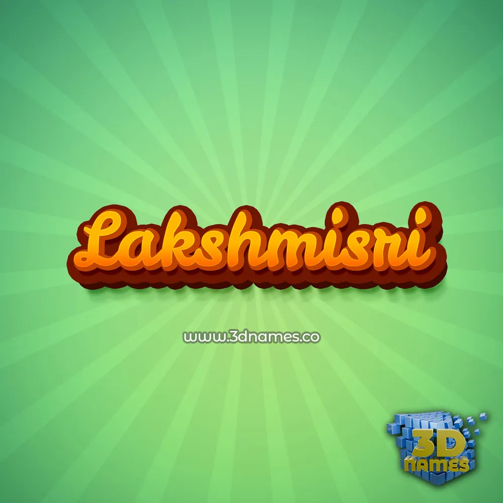 lakshmisri in Green Rays style - 3D name wallpaper