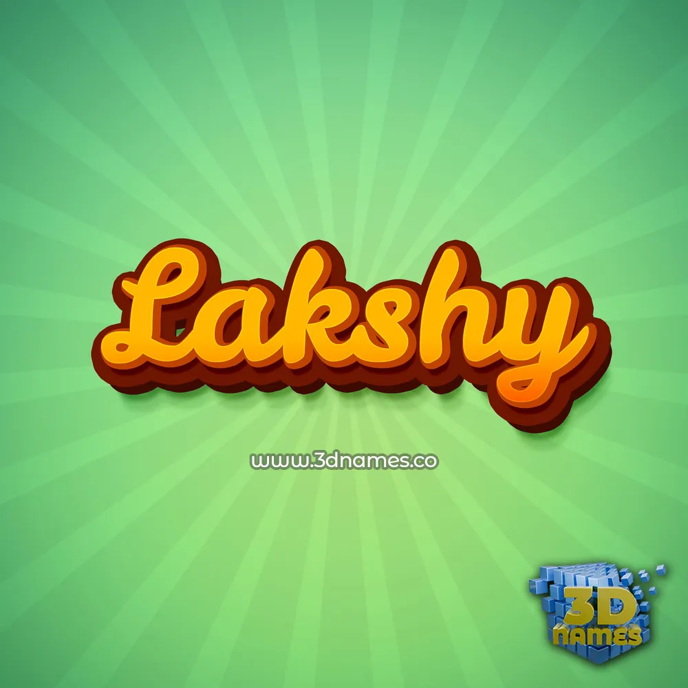 lakshy in Green Rays style - 3D name wallpaper