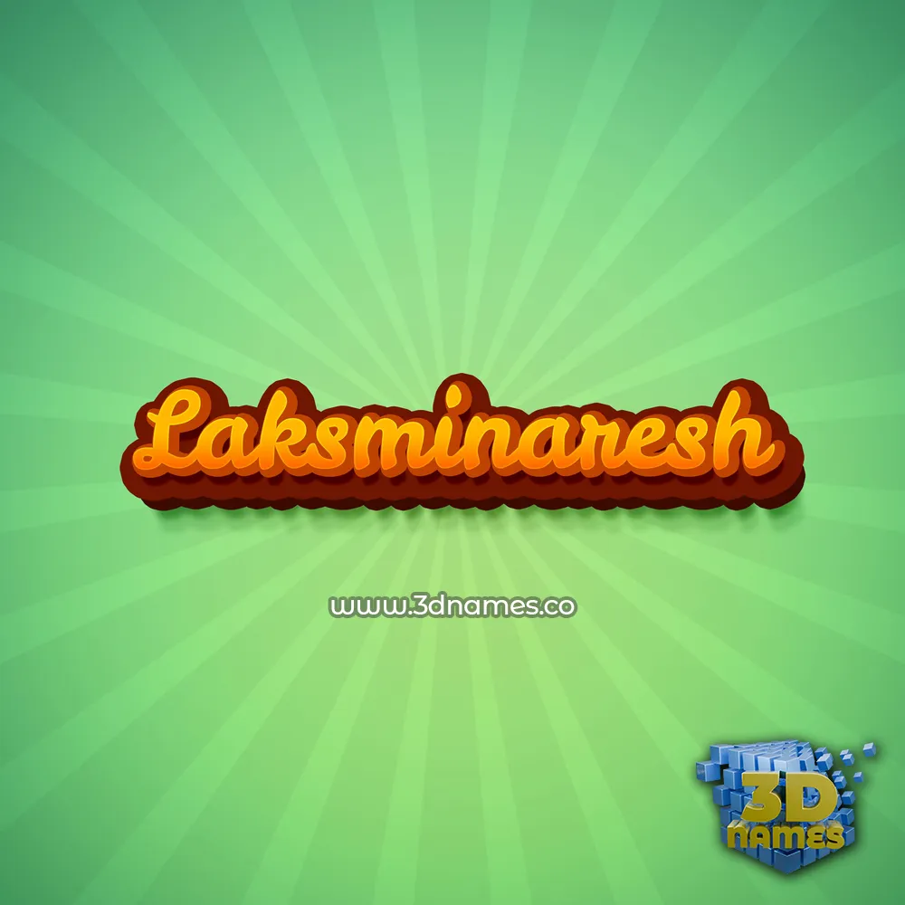laksminaresh in Green Rays style - 3D name wallpaper