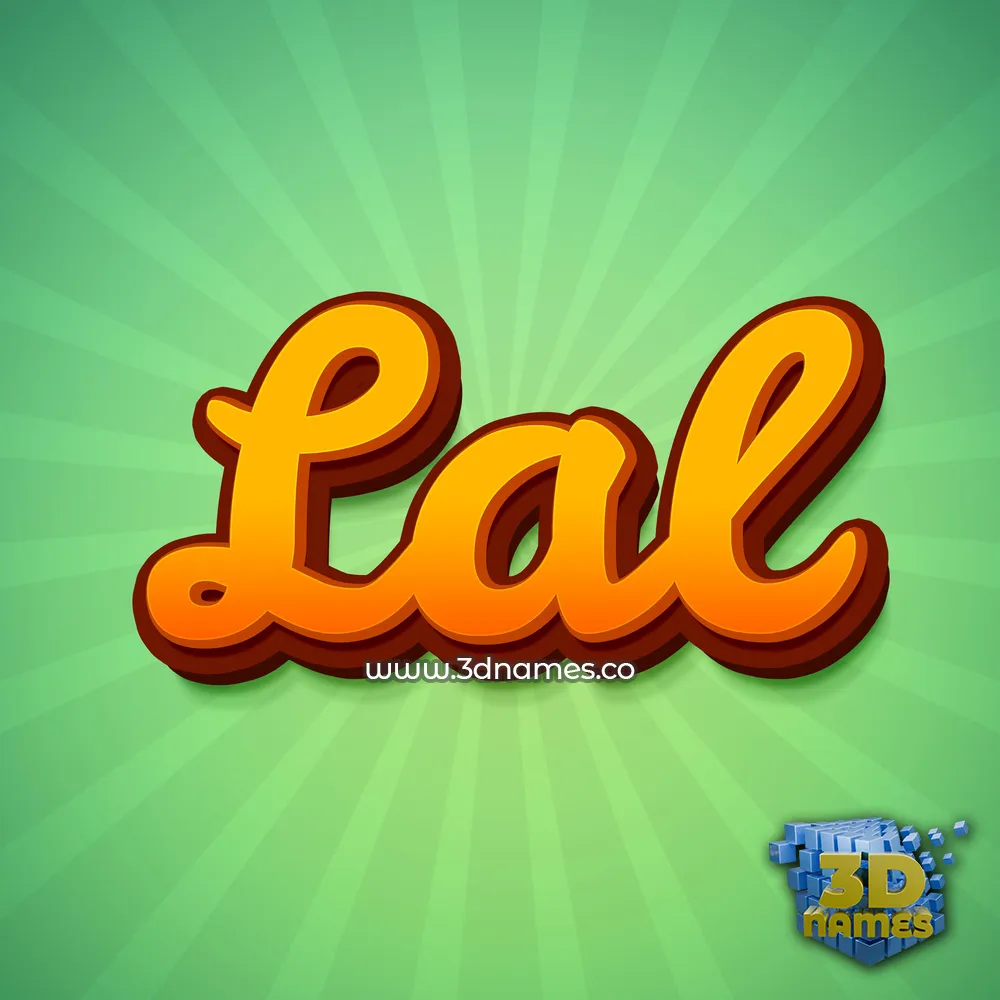 lal in Green Rays style - 3D name wallpaper