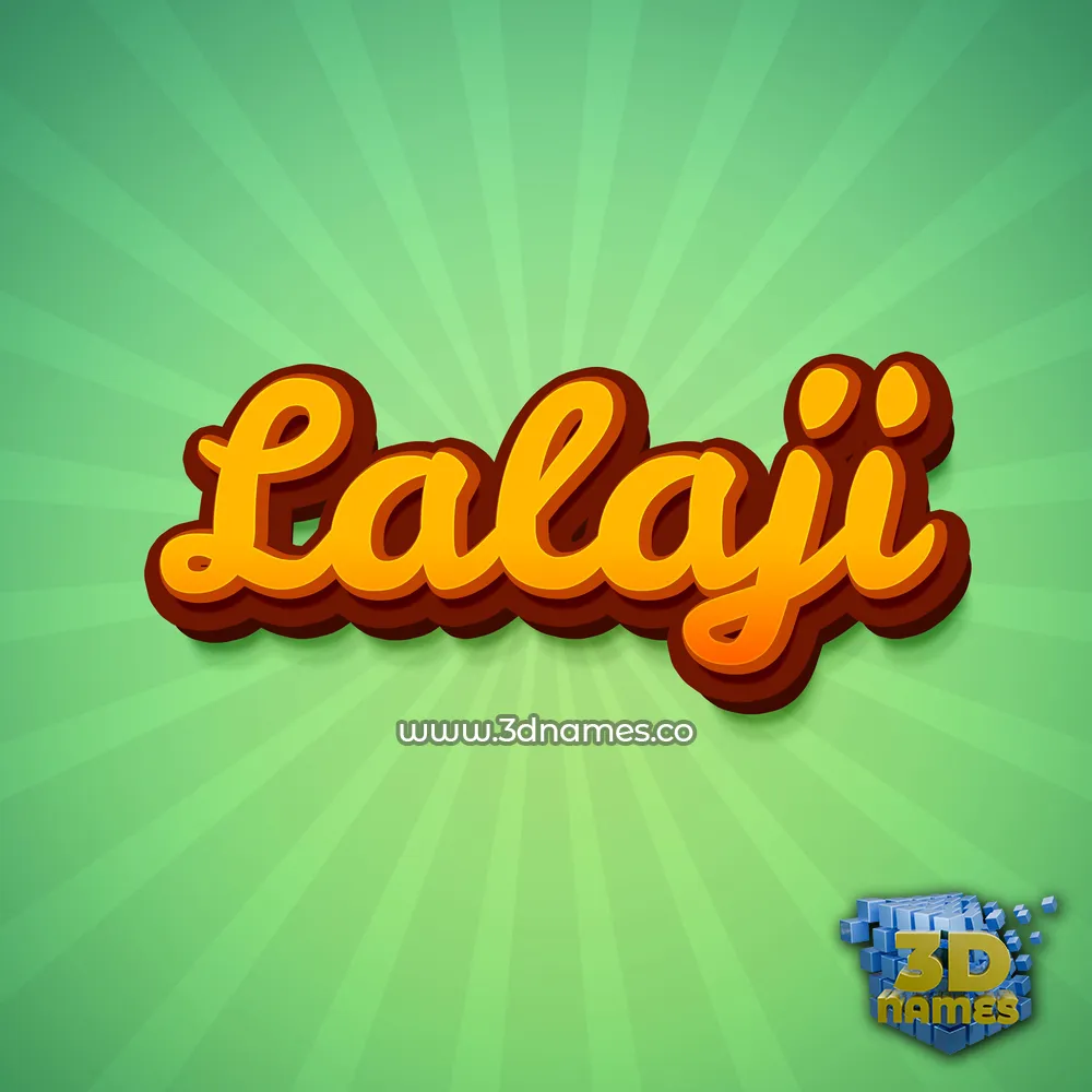 lalaji in Green Rays style - 3D name wallpaper