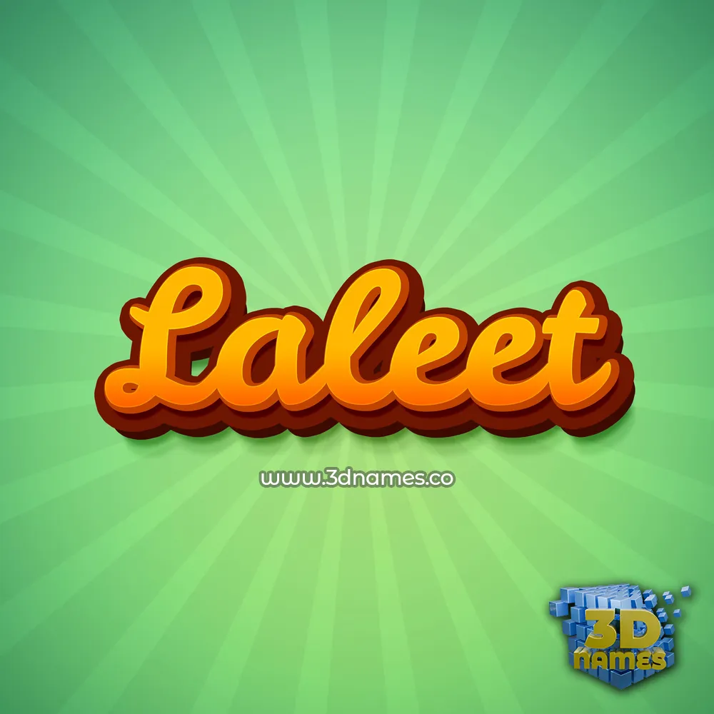 laleet in Green Rays style - 3D name wallpaper