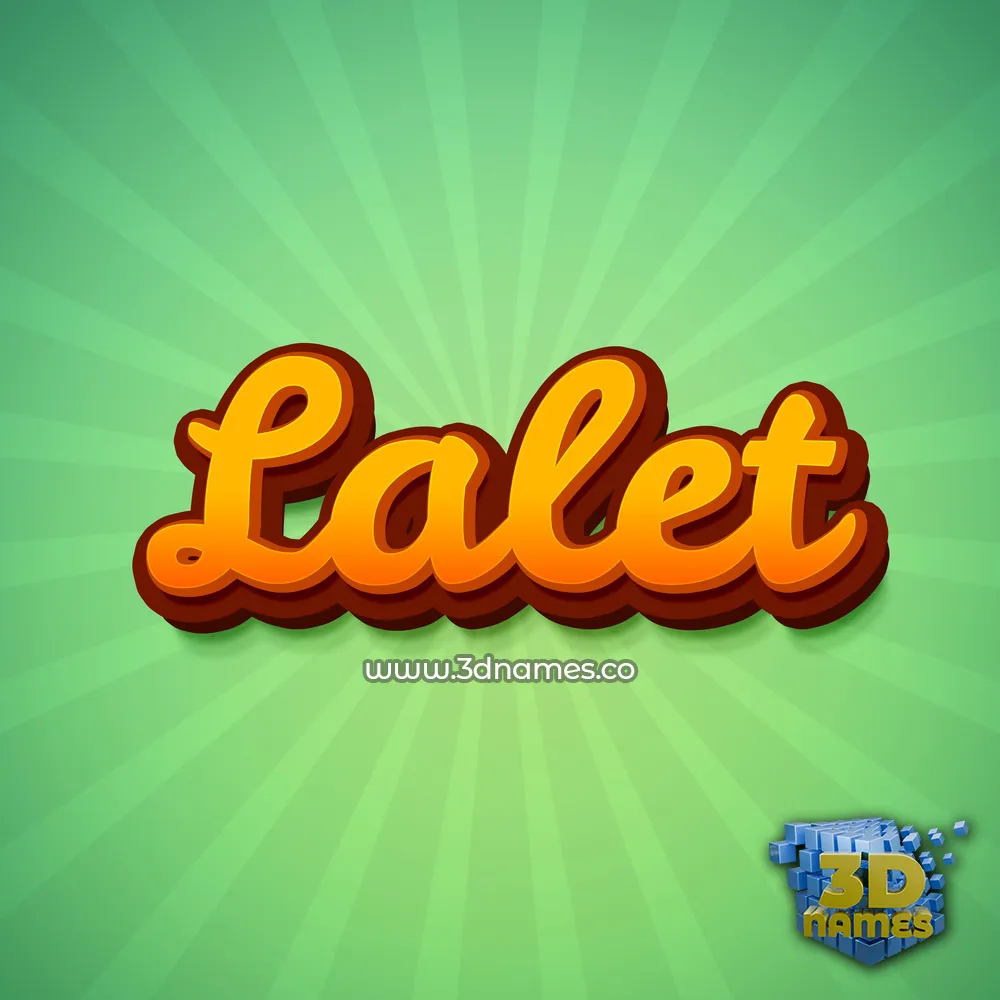 lalet in Green Rays style - 3D name wallpaper