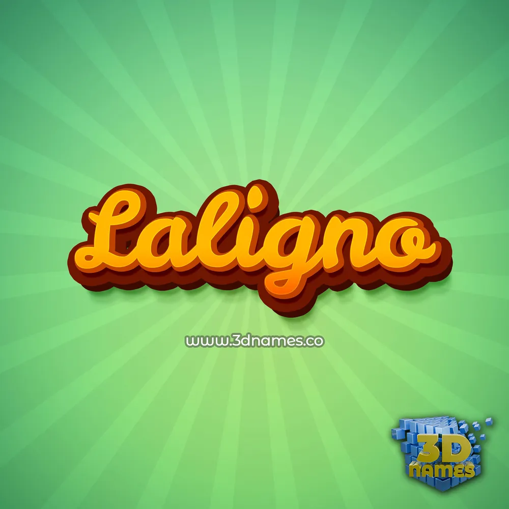 laligno in Green Rays style - 3D name wallpaper