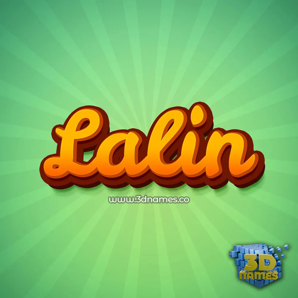 lalin in Green Rays style - 3D name wallpaper