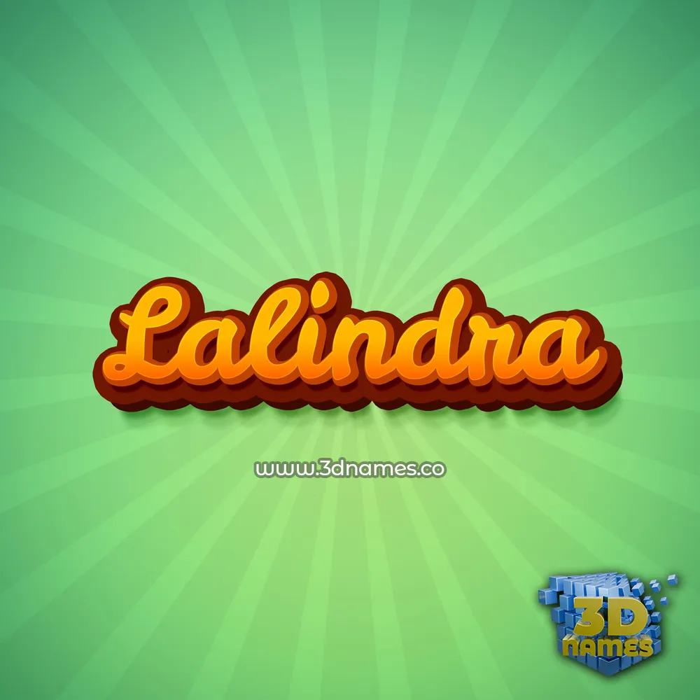 lalindra in Green Rays style - 3D name wallpaper