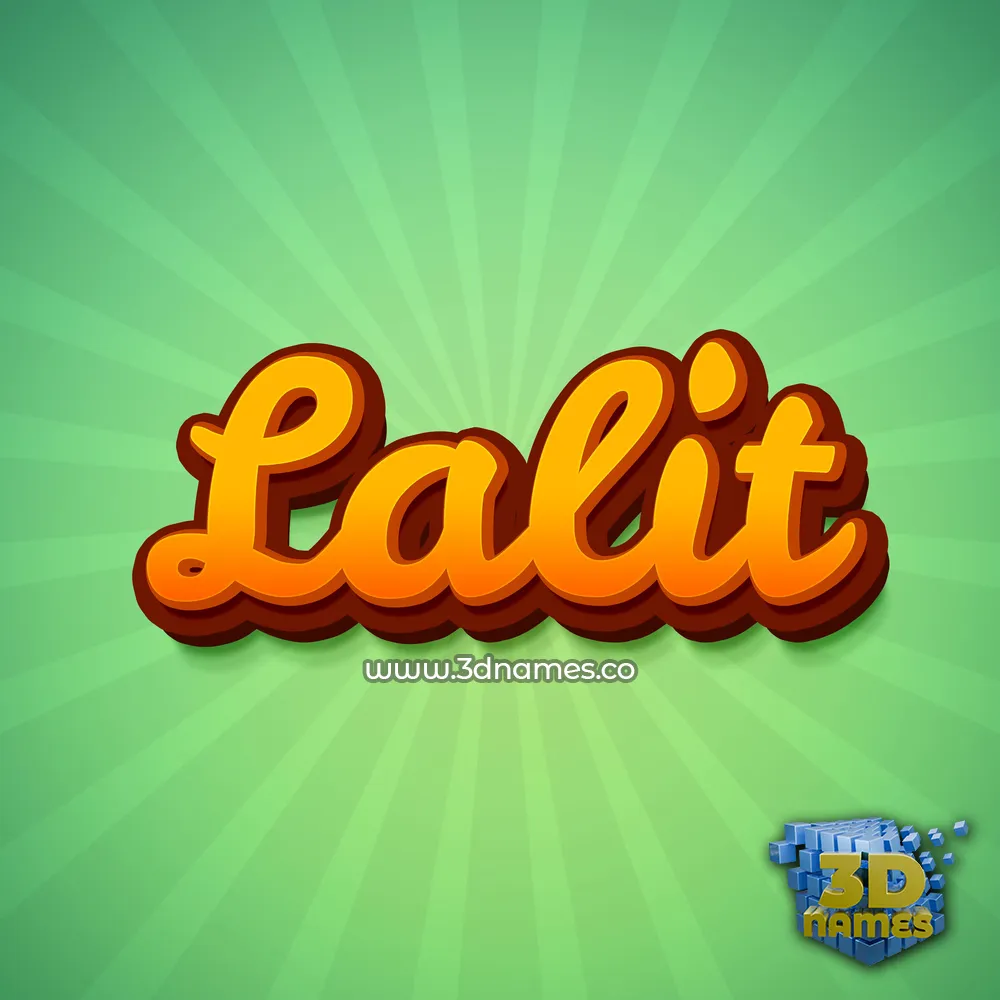 lalit in Green Rays style - 3D name wallpaper