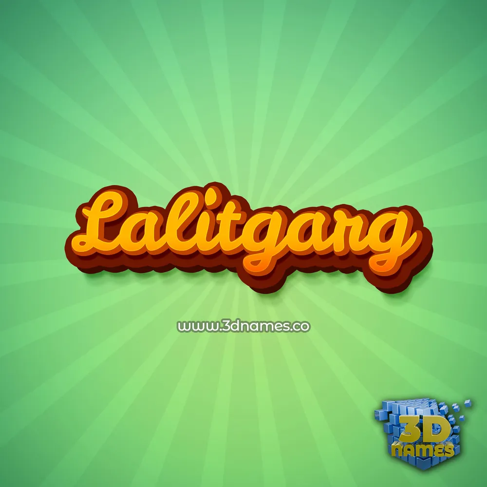 lalitgarg in Green Rays style - 3D name wallpaper