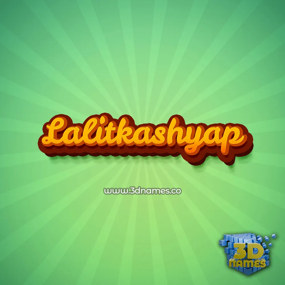 lalitkashyap in Green Rays style - 3D name wallpaper