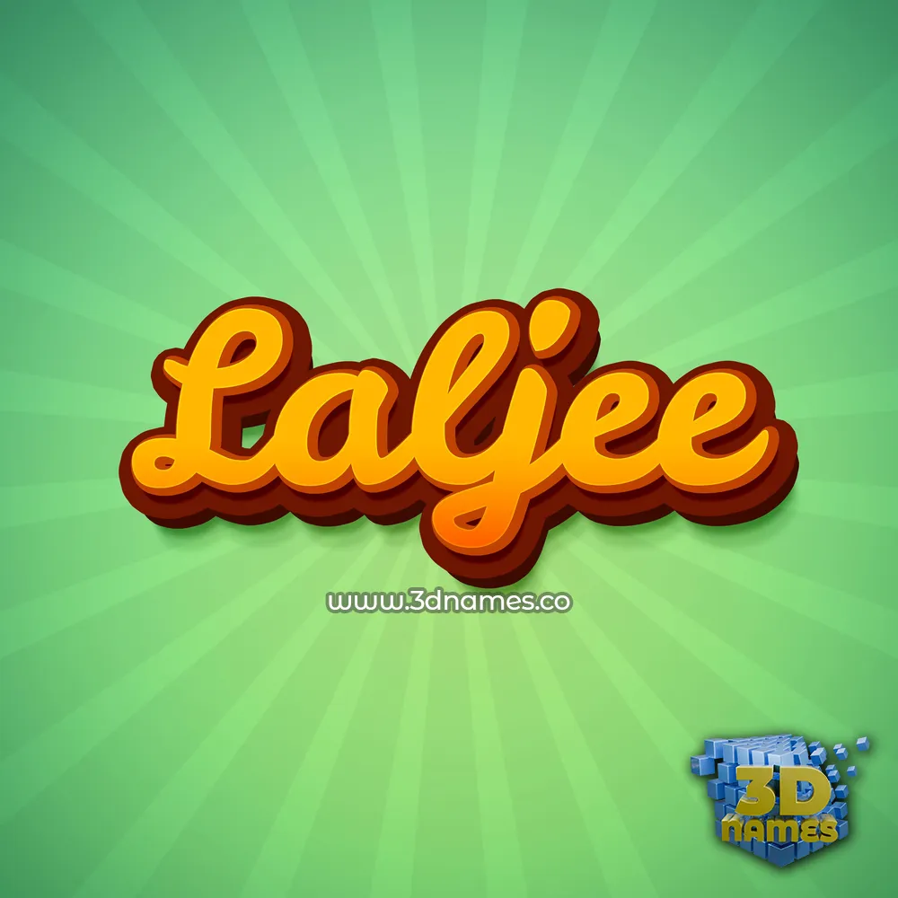 laljee in Green Rays style - 3D name wallpaper