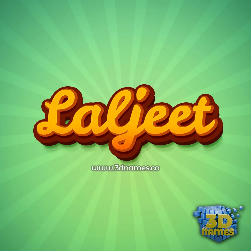 laljeet in Green Rays style - 3D name wallpaper