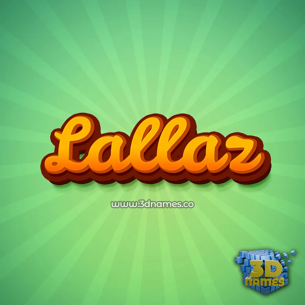 lallaz in Green Rays style - 3D name wallpaper