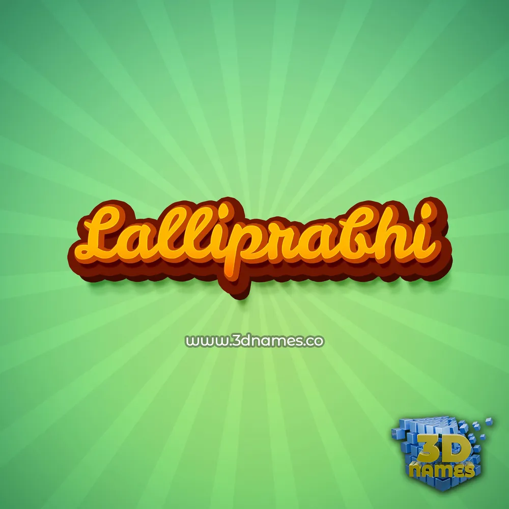 lalliprabhi in Green Rays style - 3D name wallpaper