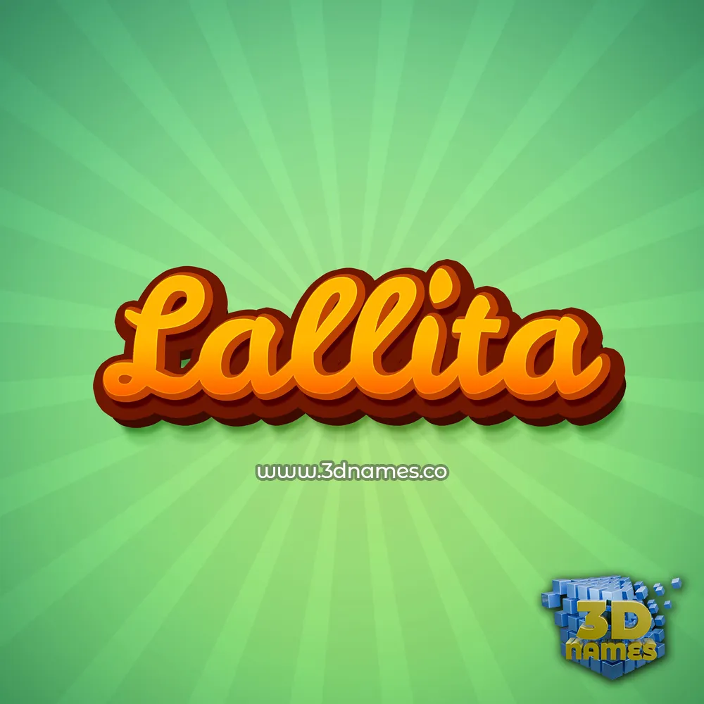 lallita in Green Rays style - 3D name wallpaper