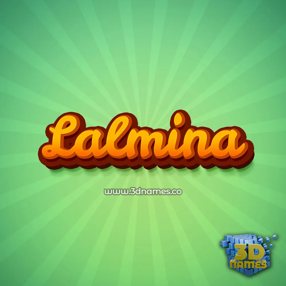 lalmina in Green Rays style - 3D name wallpaper