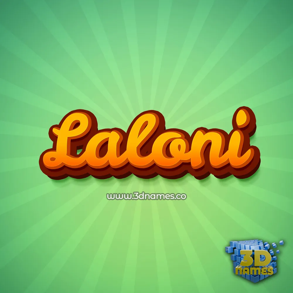 laloni in Green Rays style - 3D name wallpaper