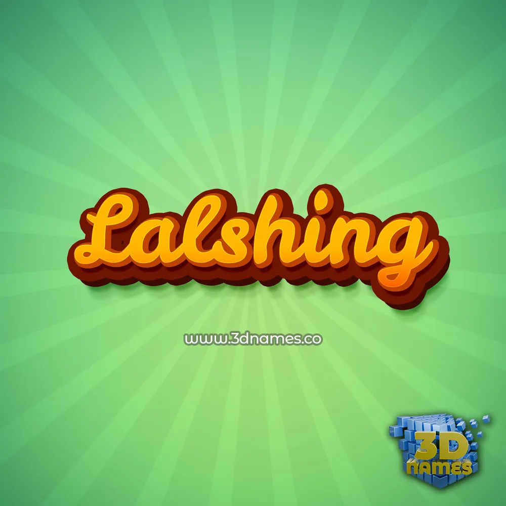 lalshing in Green Rays style - 3D name wallpaper