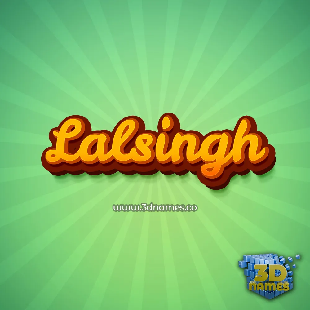 lalsingh in Green Rays style - 3D name wallpaper