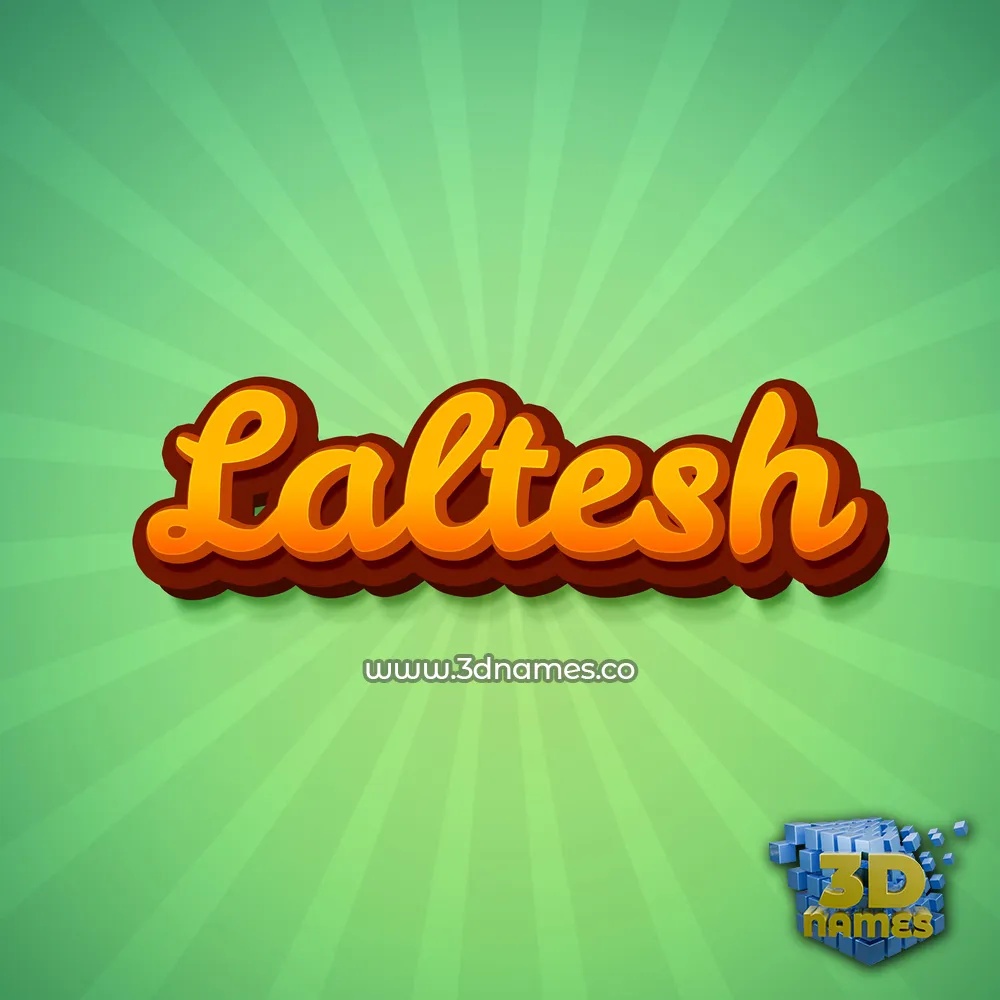laltesh in Green Rays style - 3D name wallpaper