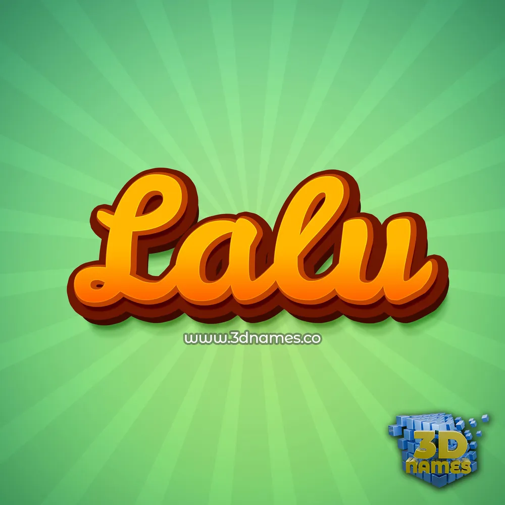 lalu in Green Rays style - 3D name wallpaper