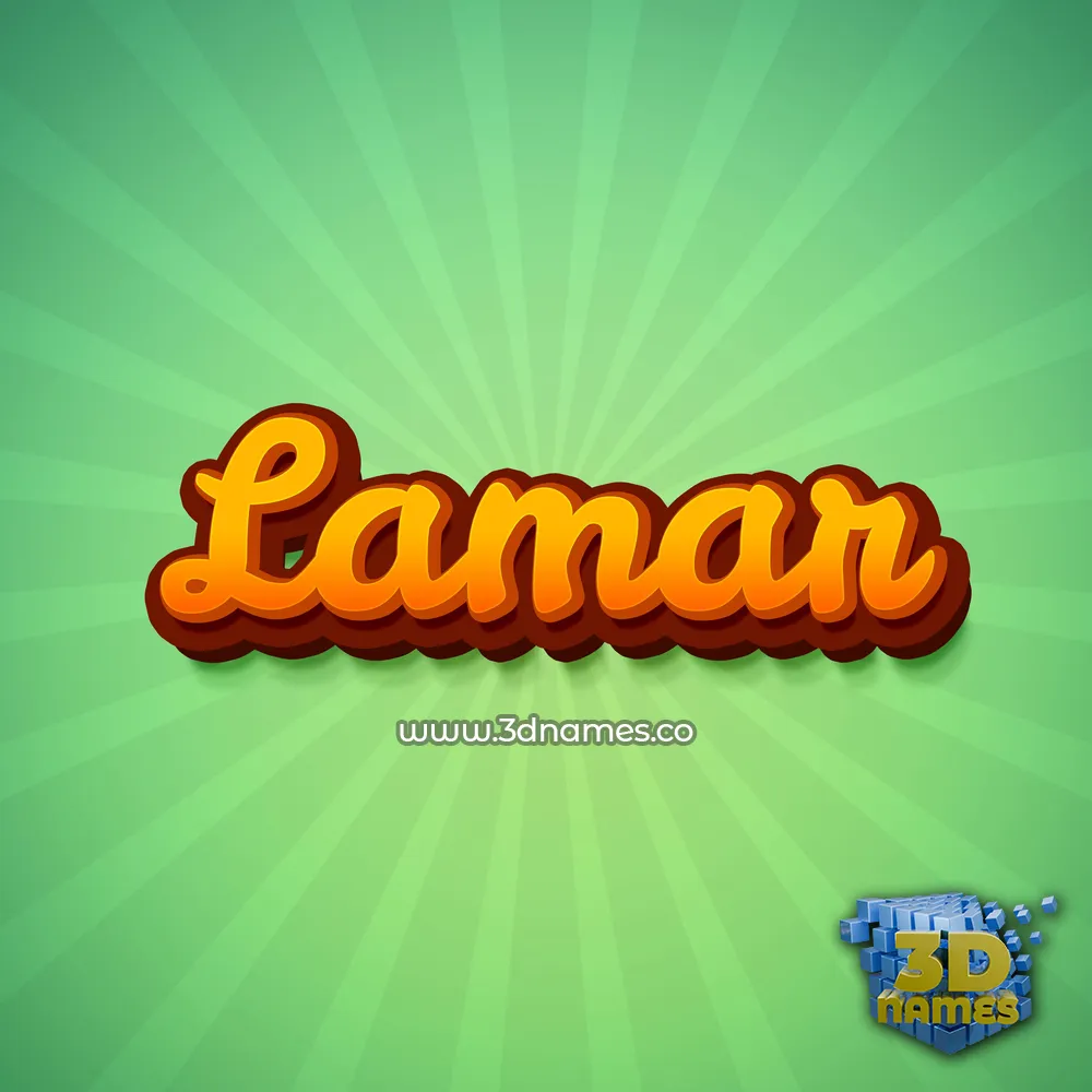 lamar in Green Rays style - 3D name wallpaper