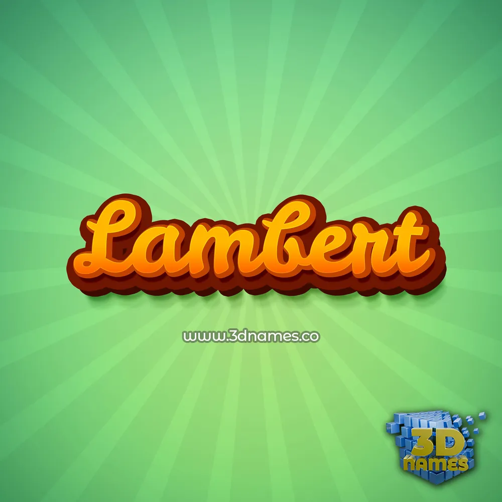 lambert in Green Rays style - 3D name wallpaper