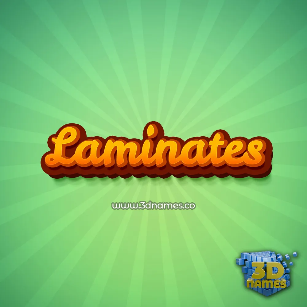 laminates in Green Rays style - 3D name wallpaper