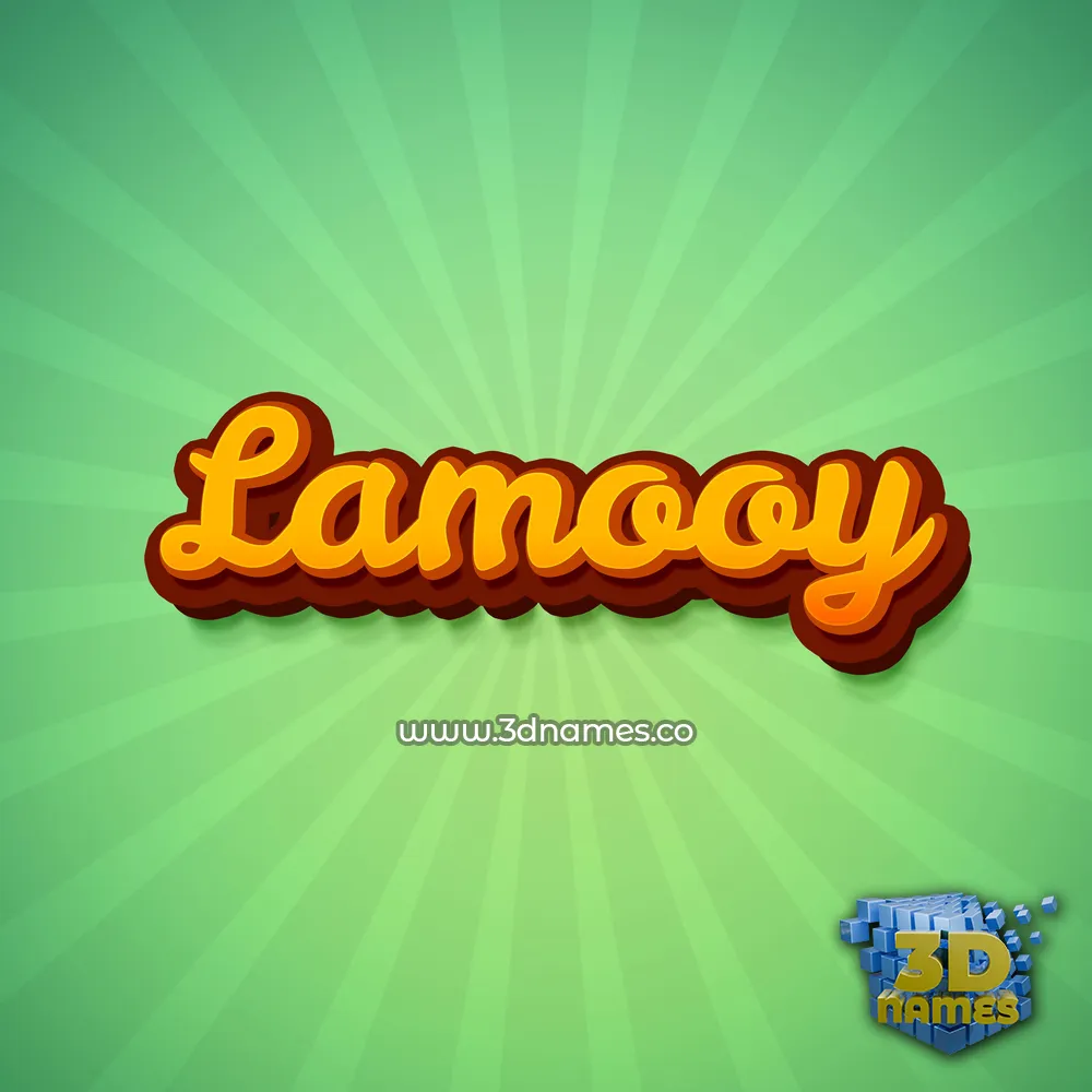 lamooy in Green Rays style - 3D name wallpaper