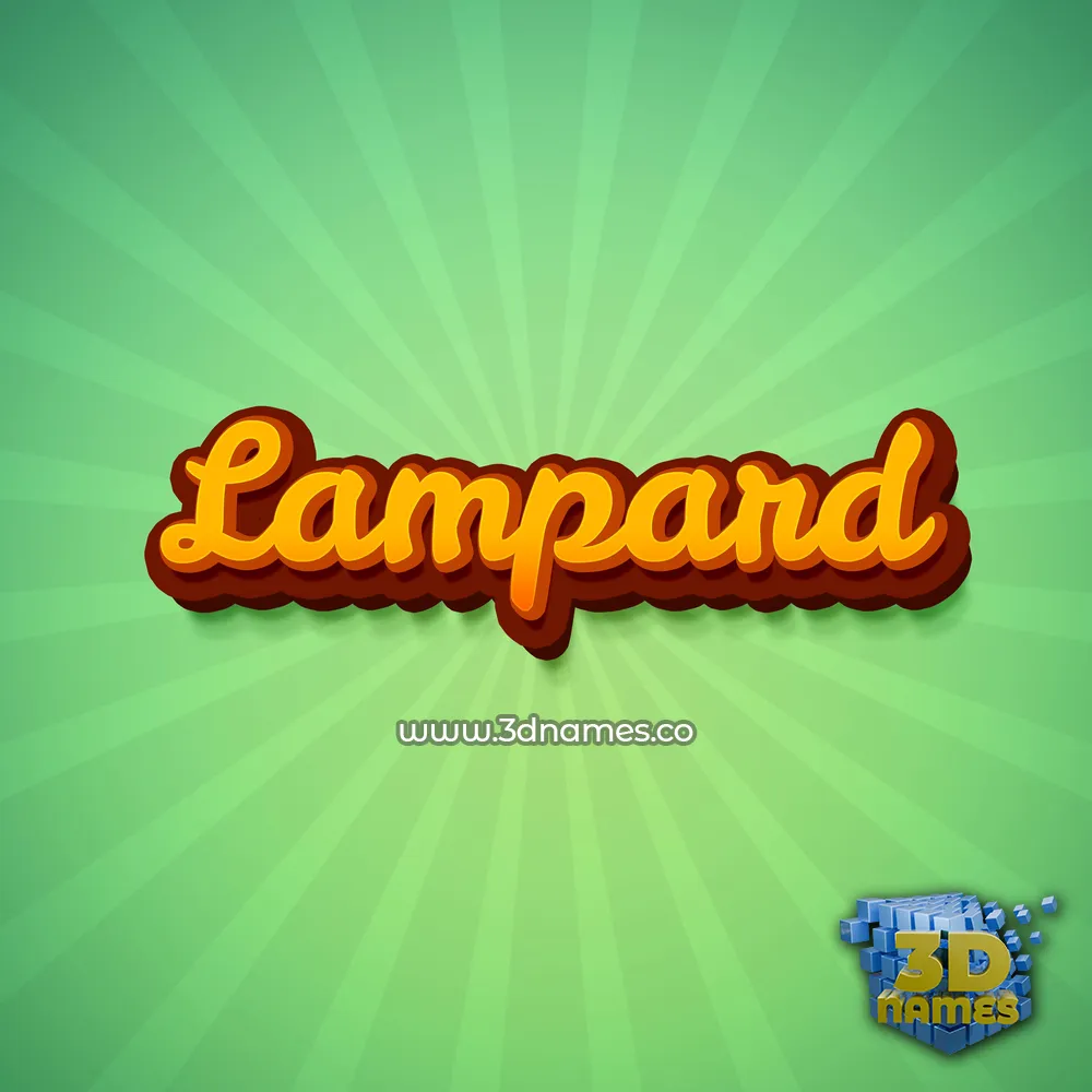 lampard in Green Rays style - 3D name wallpaper
