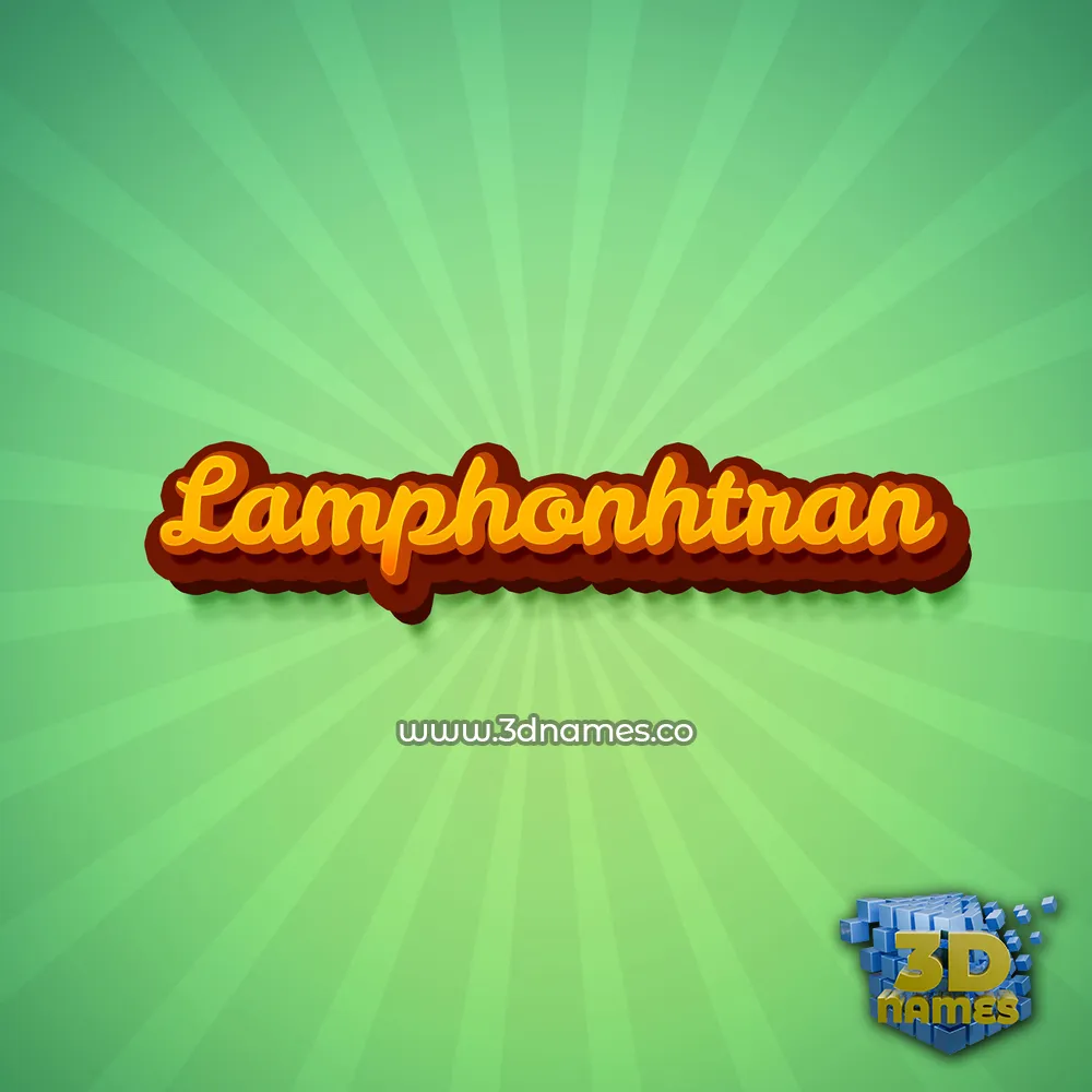 lamphonhtran in Green Rays style - 3D name wallpaper
