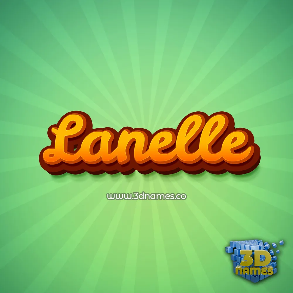 lanelle in Green Rays style - 3D name wallpaper